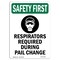 Signmission OSHA Sign, Respirators Required W/ Symbol, 24in X 18in Rigid Plastic, 18" W, 24" H, Portrait OS-SF-P-1824-V-11239 - alternate 1